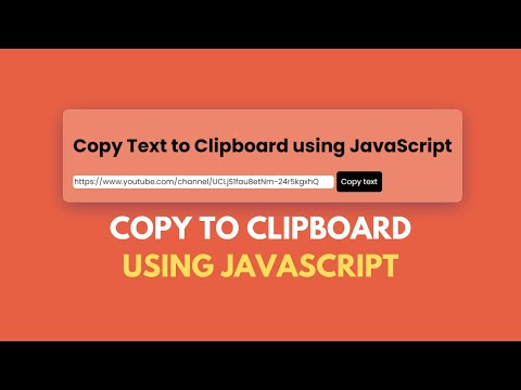 How to Copy to Clipboard using JavaScript (No Plugin Used)