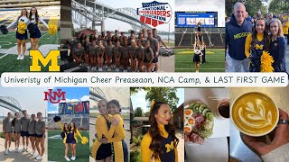 University of Michigan Cheer Preason, Camp, & my last first gameday