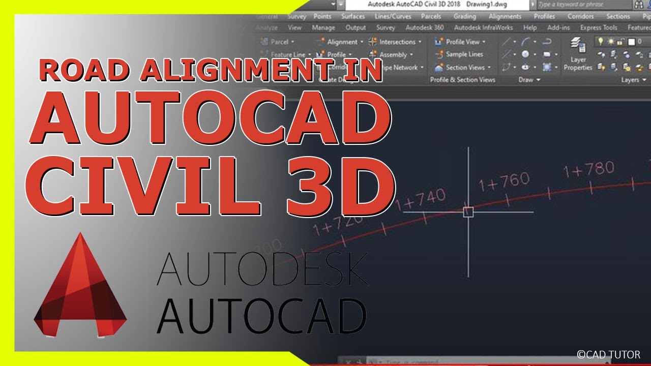 Road Alignment Graph Autocad How To Create Design Road Alignment In AutoCAD Civil 3D Hindi/Urdu ...