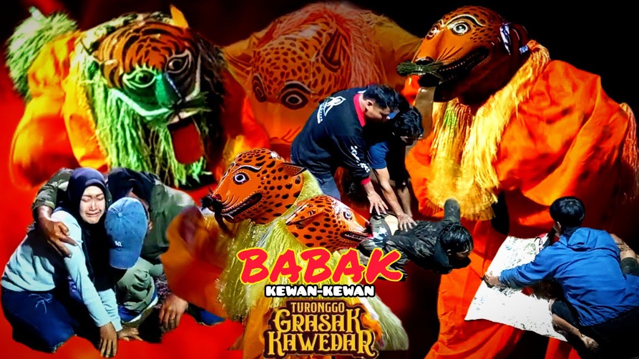 🔴Ngeri...Penonton banyak yang kesurupan || Babak Kewan-Kewan || Turonggo Grasak Kawedar