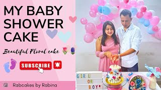 My Baby Shower cake | Beautiful floral cake | 2 tier baby shower cake | Baby shower cake 