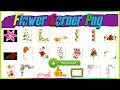 Flower corner png  flower corner border design  png free download