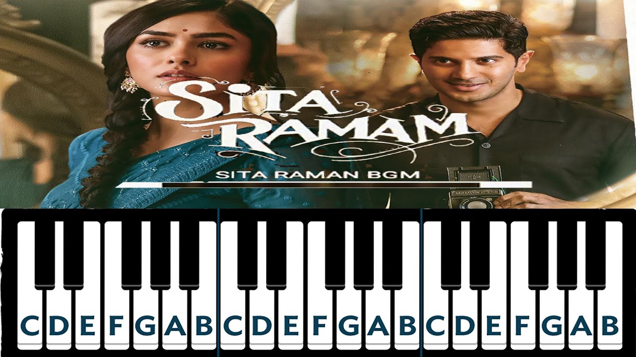 Sita Ramam BGM Easy Piano Keyboard Tutorial Sita Ramam Theme YouTube