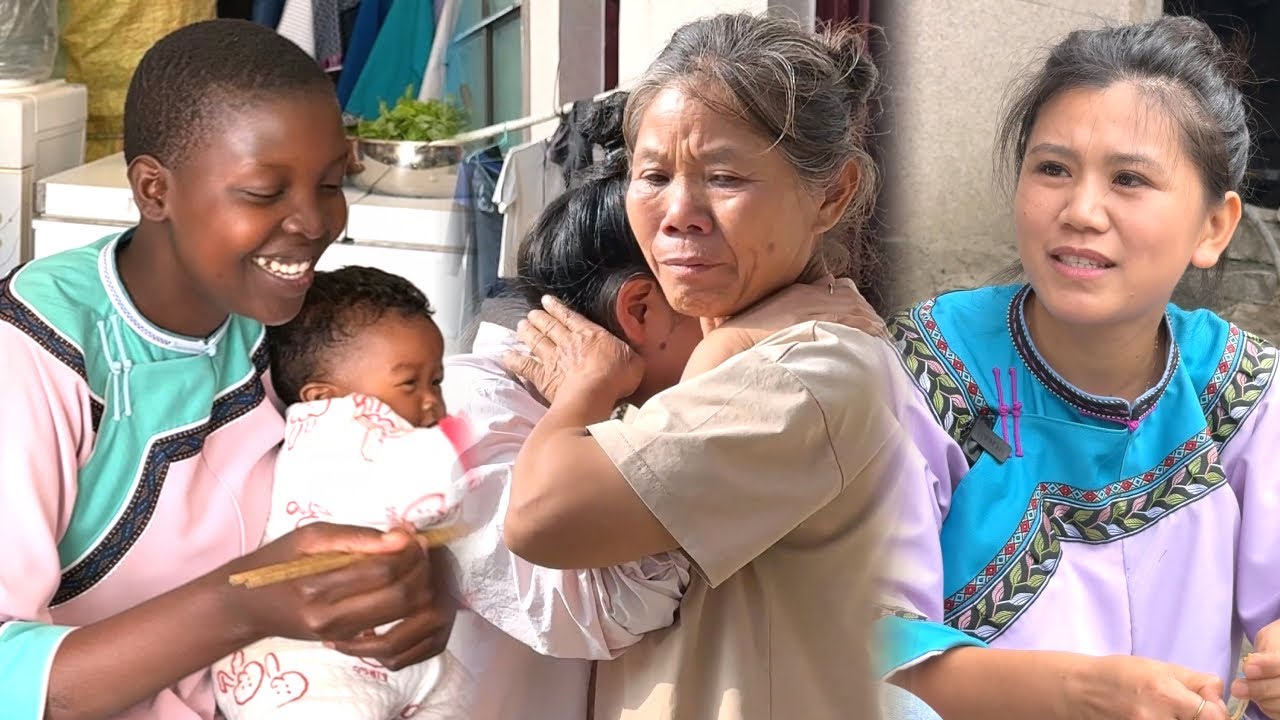 The day to say goodbye has finally come. Right before leaving, Xiaomei hugged her mom and cried
