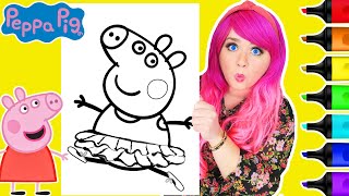 Coloring Peppa Pig Ballerina Coloring Page | Ohuhu Art Markers