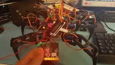 3d printed Microbit robot insect (v3.1) Progress part 3