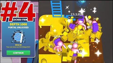 Dig Deep - Gameplay Walkthrough Part 4 Tutorial Hole #4 Elevator Unlocked (iOS,Android) #4