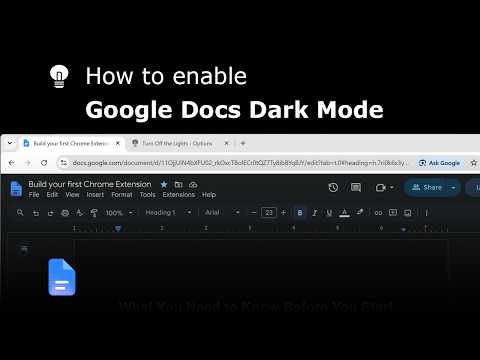 How to Use Google Docs in Dark Mode on Desktop/PC web: Quick & Easy (FREE)