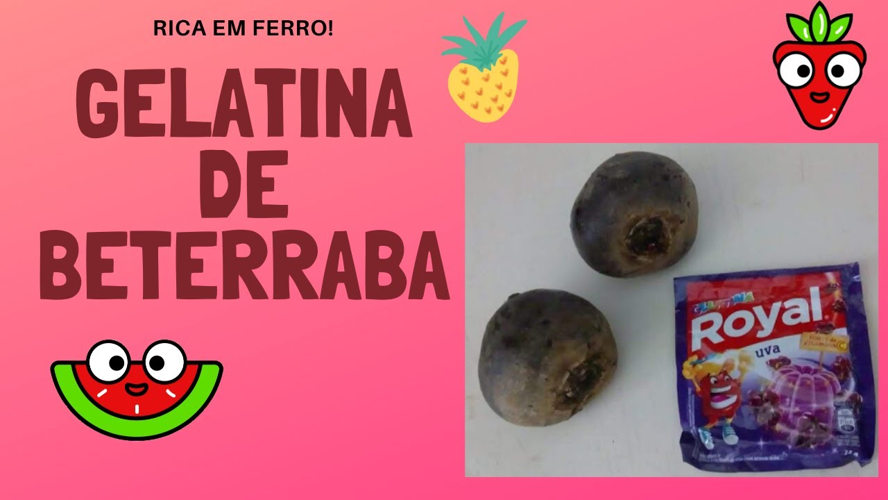 Gelatina de beterraba - rica em ferro. - YouTube