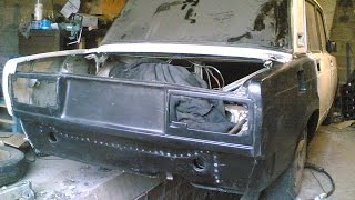 КУЗОВНОЙ РЕМОНТ и покраска в чёрный матовый ВАЗ 2105 / LADA BODY REPAIR(Кузовной ремонт и покраска в чёрный матовый ВАЗ 2105. Мой первый личный автомобиль, который передвигался..., 2014-04-22T23:49:19.000Z)