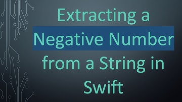 Extracting a Negative Number from a String in Swift