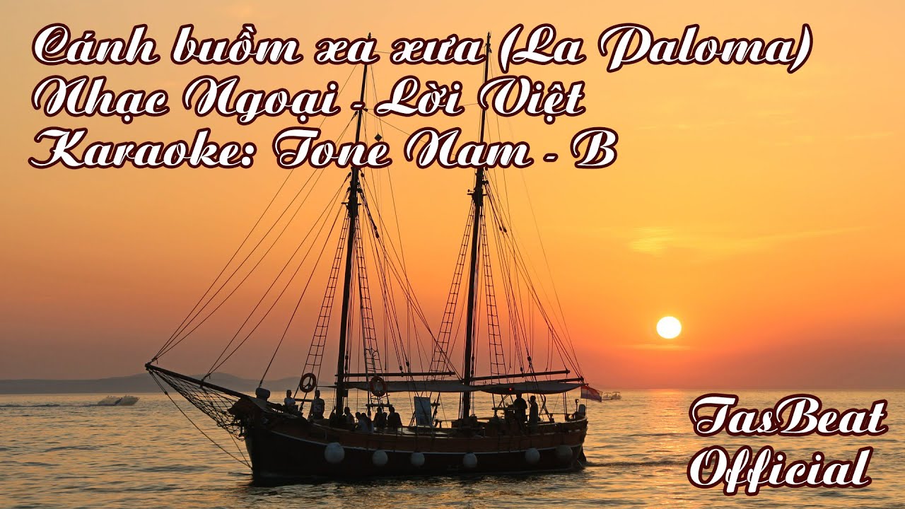 Karaoke Cánh Buồm Xa Xưa - Tone Nam | TAS BEAT