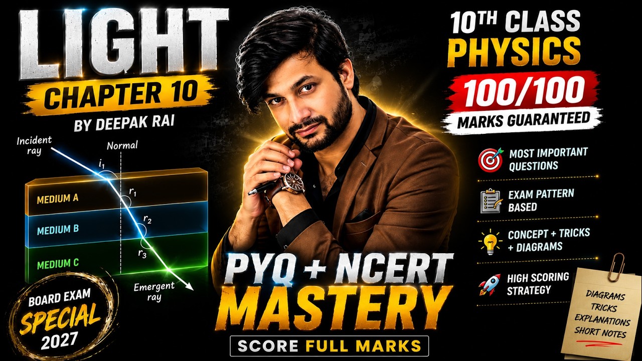 Topnex Class 10 LIGHT 🔥 100/100 Marks Questions | Board Exam 2026 | By Deepak ...