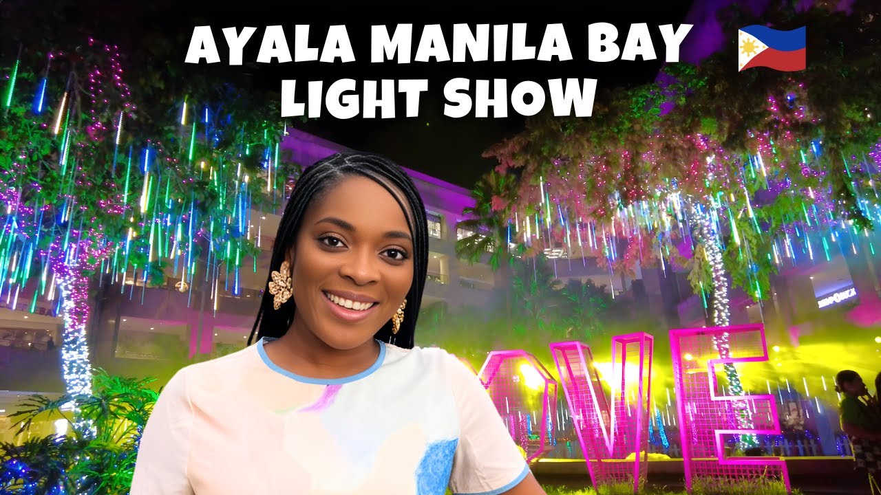 Потрясающее рождественское световое шоу на Филиппинах 🇵🇭 | Торговый центр Ayala Malls в Манильско...