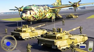 US Army Tank Transporter Airplane - Army Vehicles Driving Sim | Android Gameplay screenshot 1
