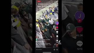 Mel tucker hits fan #subscribe #shorts #michigan #msu #cfb #football #sports #fight