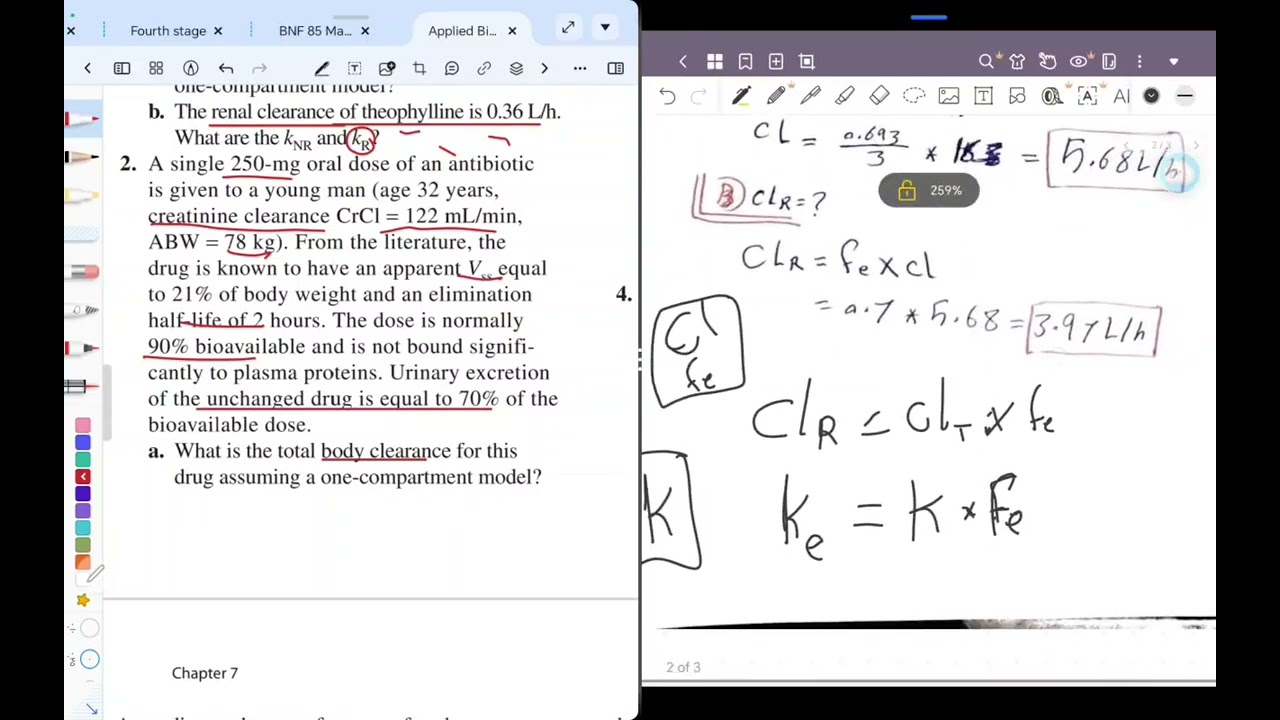 Biopharmaceutics chapter 7 || excretion || د. ابو الفضل 