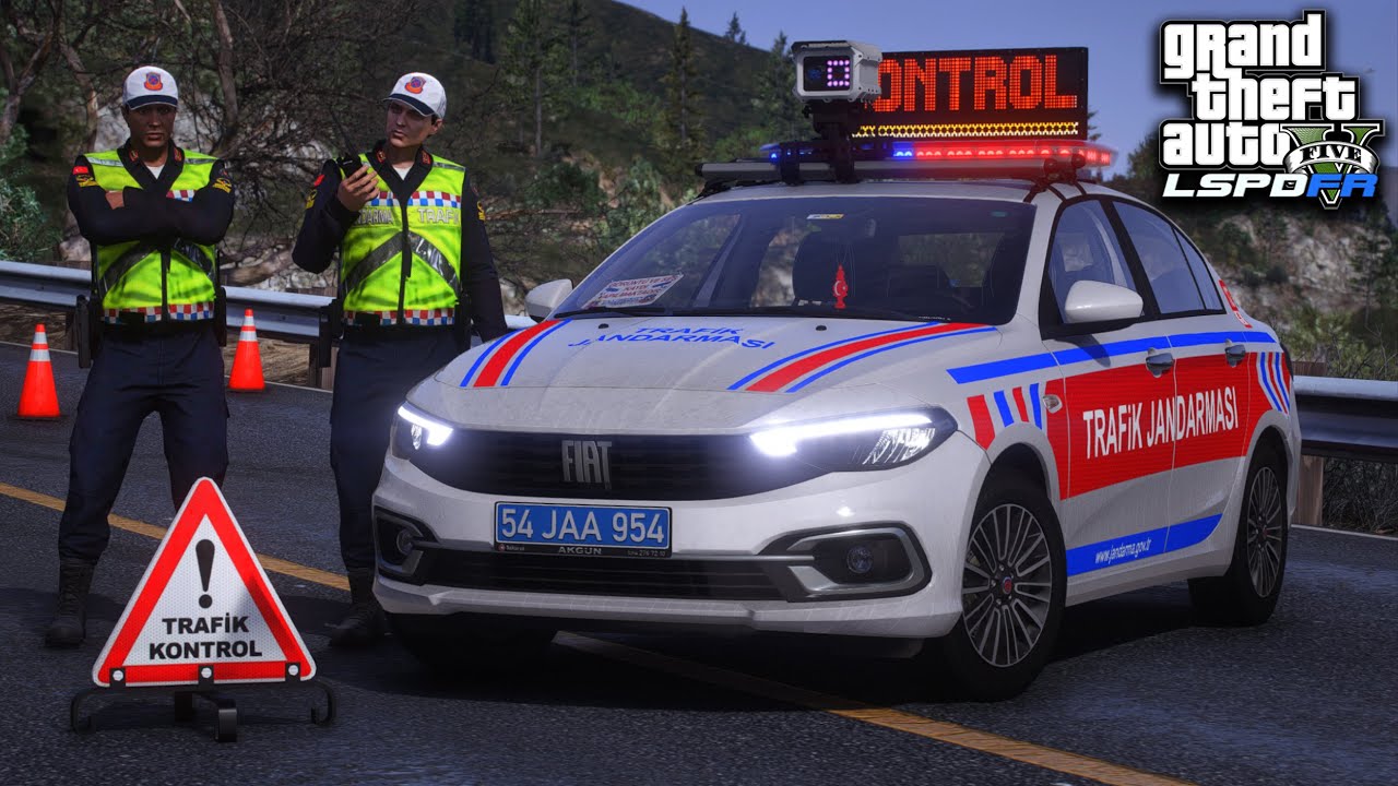 YENİ YOLDA ÇEVİRME  - EKİP TAKLA ATTI !! - JANDARMA TRAFİK MODU - GTA 5 LSPDFR