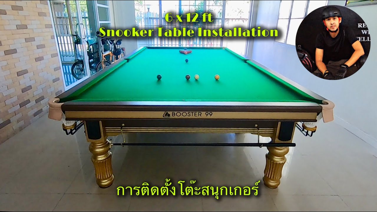 6 x 12 ft Snooker Table Installation | การติดตั้งโต๊ะสนุกเกอร์ หินชนวน 6 x 12 ฟุต by Booster 99