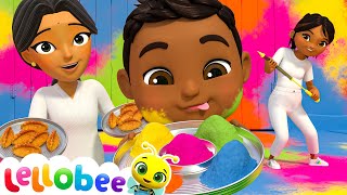 Happy Holi! Celebrate the Festival of Colors with Rishi! | Lellobee Song for Children - Kids Karaoke screenshot 4