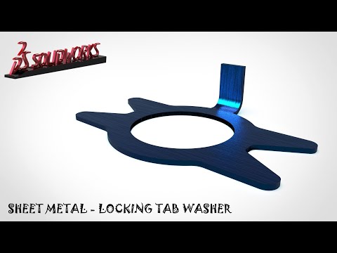 Sheet Metal | How to design Locking Tab Washer in Solidworks by CAD CAM Training