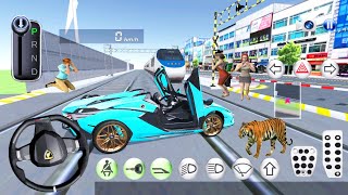 Crazy Blue 3D Car vs  Super Train new update Car - Android Gameplay screenshot 4