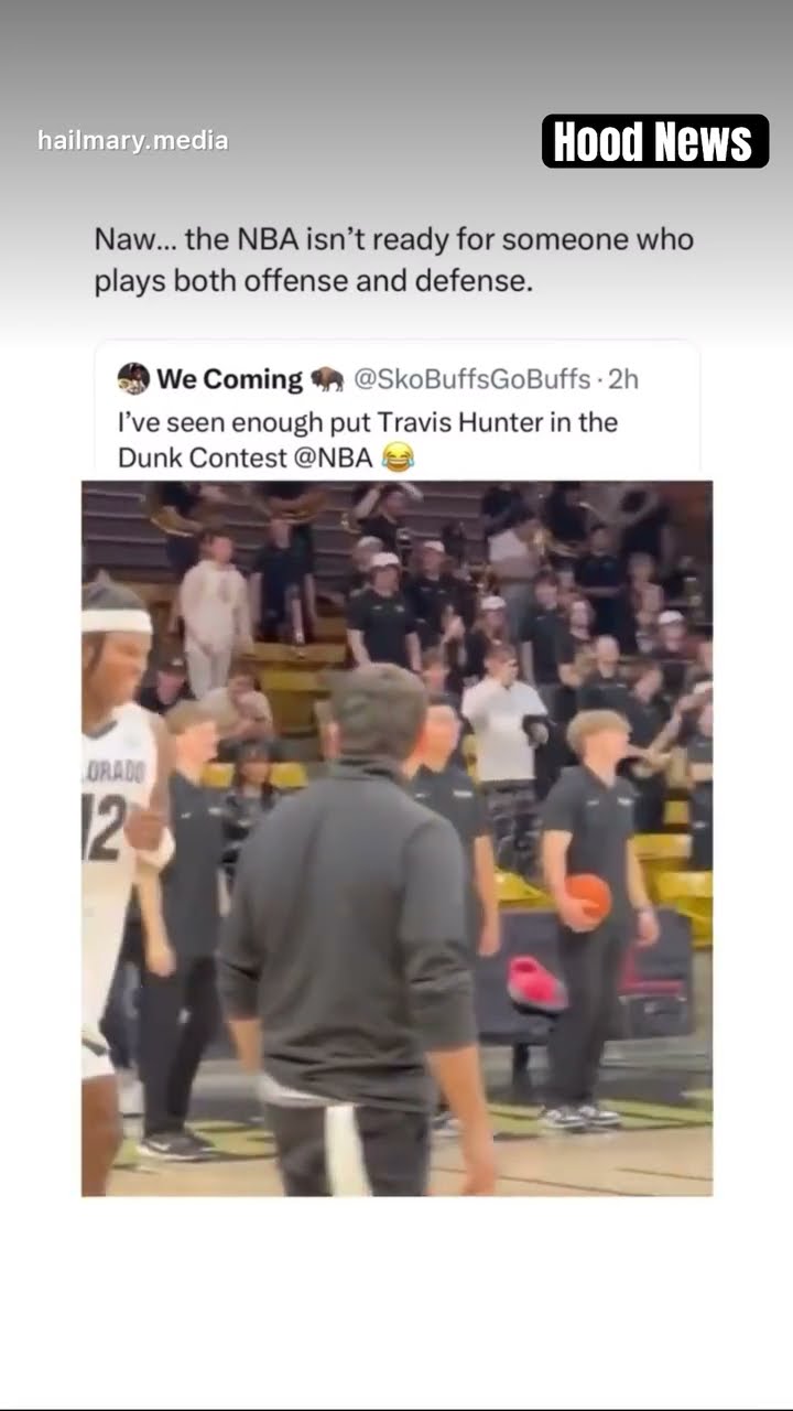 He can dunk too #hoodnews #travishunter #basketball #sports #colorado #bball #omg #how #wow #dunk #i