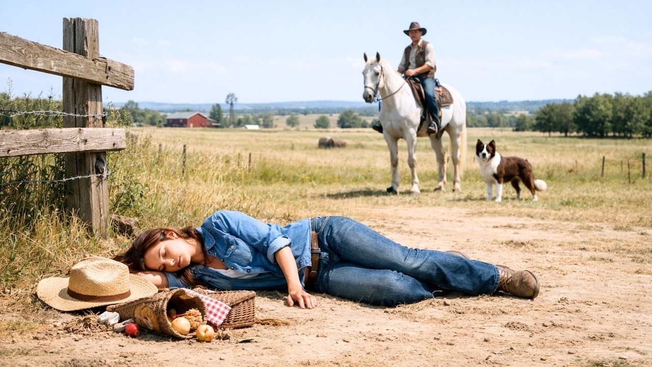 Fazendeiro solitário vê mulher DESMAIADA perto da cerca da fazenda…então toma atitude
