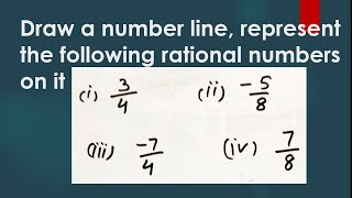 rational number on number line  || draw a line and represent the rational number on it