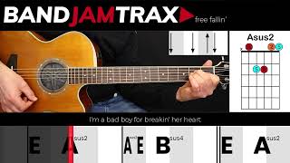 Free Fallin' - Tom Petty | EASY GUITAR LESSON | Scrolling Chords &amp; Lyrics
