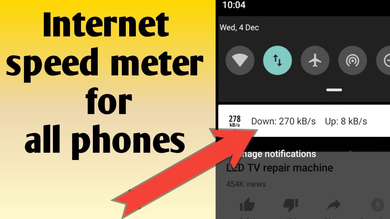 Show Internet Status How to show internet speed in status bar - YouTube