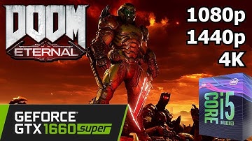 DOOM Eternal - GTX 1660 Super + i5 8500 - 1080p/1440p/4K - Gameplay Benchmark