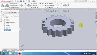 solidworks tutorial  how to make spur gear . specially for beginers.