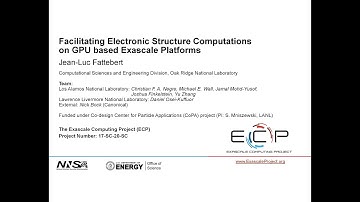 IDEAS-ECP Webinar: Facilitating Electronic Structure Computations on GPU-based Exascale Platforms