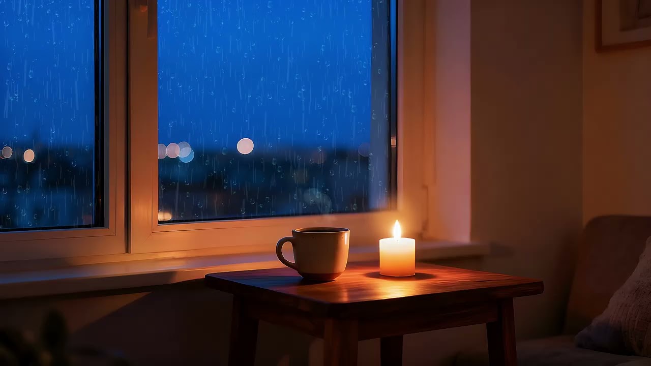 Quiet Hour 🌧️ Rainy Night Candlelight Ambient Music for Focus, Sleep & Deep Calm
