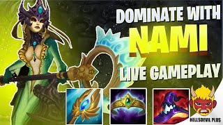 Как доминировать с помощью Нами! — Геймплей Wild Rift HellsDevil Plus