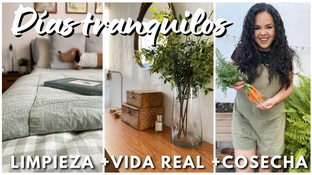 🥕Vida real, limpieza, cosecha y días tranquilos en casa 🌿🧺 | Limpio mi lavanderia 🫧 Vlog hogar 