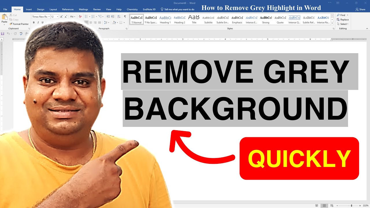 How to Remove Grey Highlight in Word (Microsoft) - YouTube