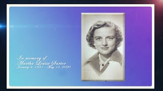 Martha Sartor Obituary Video