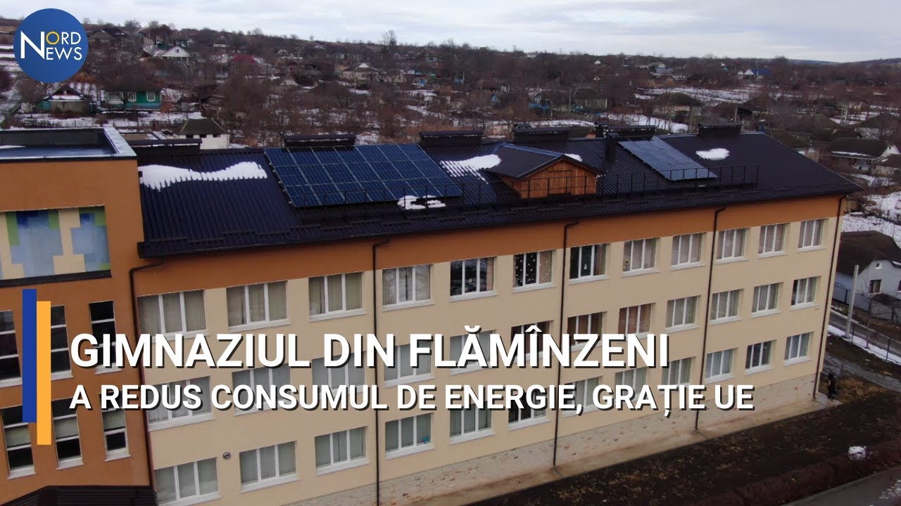 Gimnaziul din Flămînzeni a reușit să reducă cu 30% din consumul de energie, grație UE