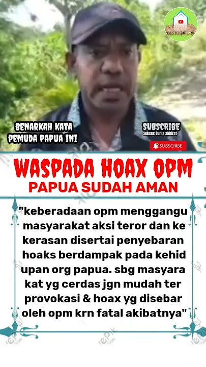 JANGAN PERCAYA #ayah #ibu #suami #istri #papua #opm #kkb #motivation