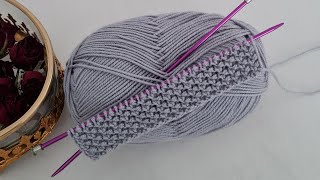 Yeni̇ Örgü Modeli Yelek Şal Hırka Süveter Battaniye İçin İki Şiş Örgü Modeli Knitting