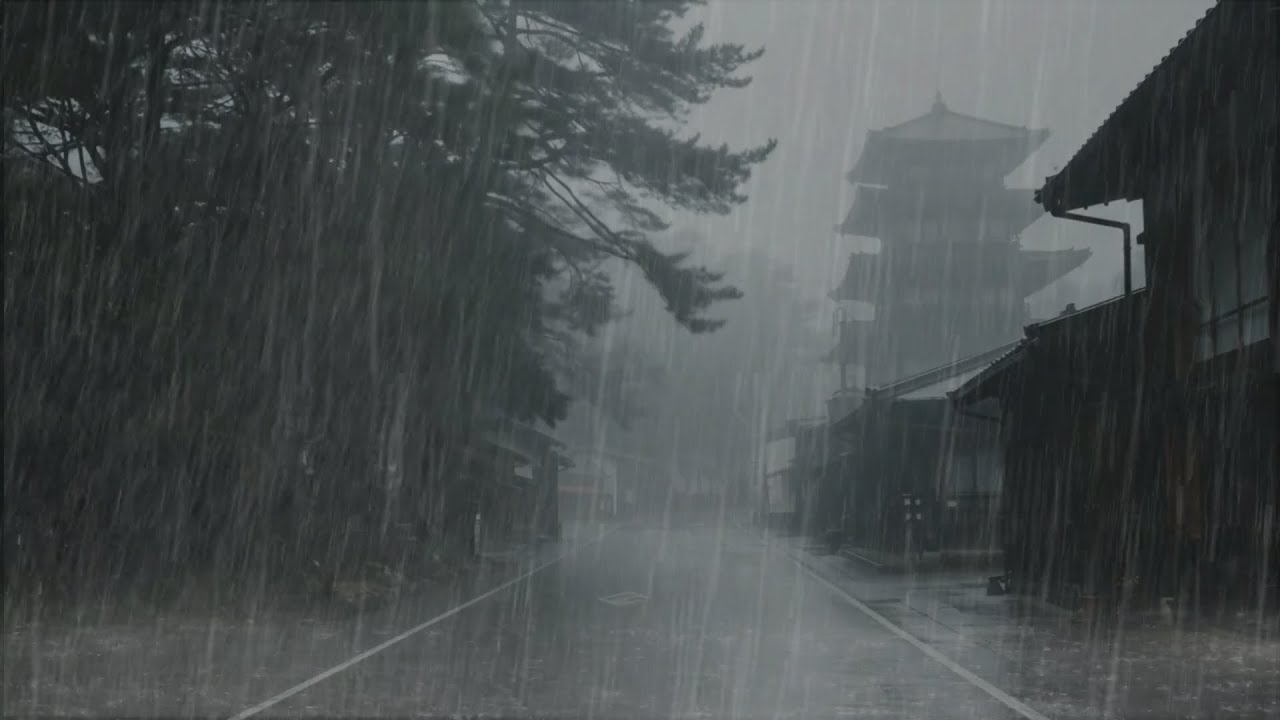 Rain Sounds For Sleeping 99%, Fall Asleep Fast With Heavy Rain & Relaxing Thunderstorm at Night