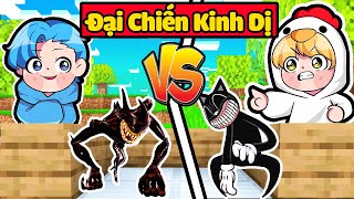 HUY NOOB THỬ THÁCH ĐẠI CHIẾN KINH DỊ TRONG MINECRAFT*HUY NOOB ĐẠI CHIẾN BÚP BÊ 😱😎