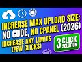 How to Increase Maximum Upload File Size in WordPress (No Coding | Easy Method) | 2026