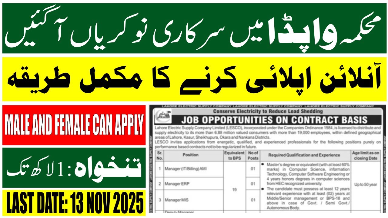 WAPDA Jobs 2025 | How to Apply Online | Eligibility Criteria , Salary & Complete Details