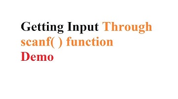 scanf() Function in C Language Demo in Urdu | Hindi