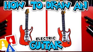 how to draw an electric guitar