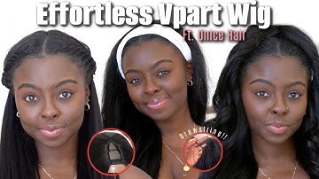 MUST HAVE! 3 In 1 Upgraded EasiContour Yaki V-Part Wig| Magic V-line + Drawstring Ft UNice Hair