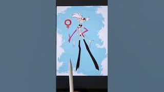 Download lagu Angel Dust from Hazbin Hotel | gender swapping ✨️ #hazbinhotel #angeldust #diy #craft #painting #art